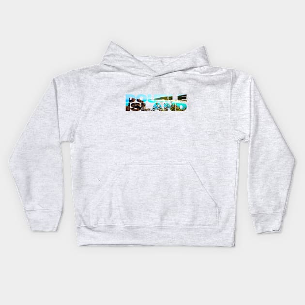 DOUBLE ISLAND - Queensland Australia Surfing Kids Hoodie by TouristMerch